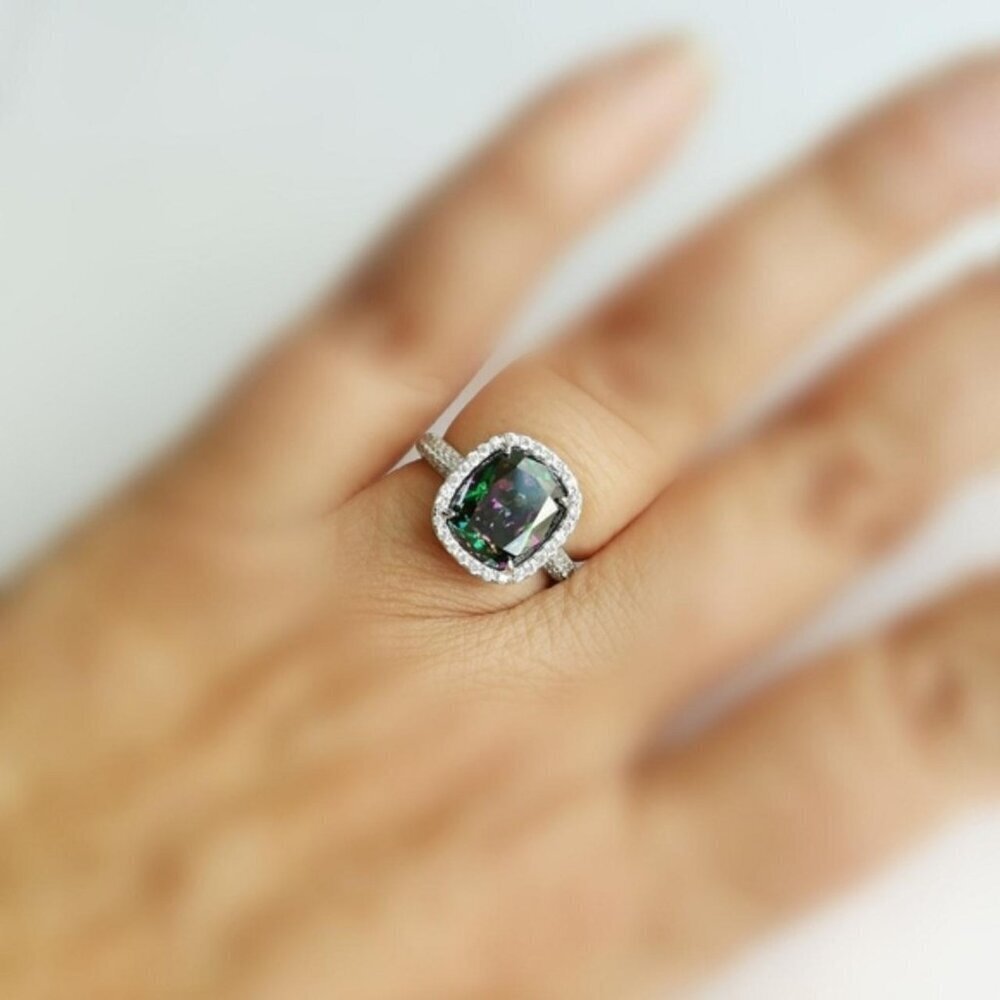 Mystic Topaz White Sapphire ring size 8 - Picture 6 of 8